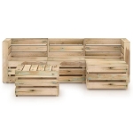 Set Salotto da Giardino 5 pz in Legno di Pino Impregnato Verde