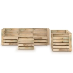 Set Salotto da Giardino 6 pz in Legno di Pino Impregnato Verde