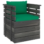 Set Divani da Giardino Pallet 12 pz con Cuscini Massello Pino