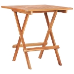 Set da Bistrot 3 pz con Cuscini Grigi in Legno Massello di Teak