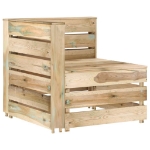 Set Divani da Giardino 6 pz in Legno di Pino Impregnato Verde