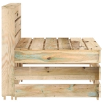 Set Divani da Giardino 6 pz in Legno di Pino Impregnato Verde