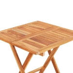 Set da Bistrot 3 pz con Cuscini Blu in Legno Massello di Teak