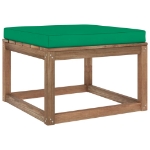 Set Divani Giardino su Pallet 3 pz con Cuscini Pino Impregnato