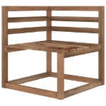 Set Divani Giardino 5 pz Marrone Legno di Pino Impregnato