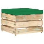 Set Divani da Giardino con Cuscini 6 pz Legno Impregnato Verde