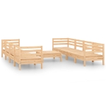 Set Divani da Giardino 9 pz in Legno Massello di Pino