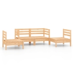 Set Divani da Giardino 4 pz in Legno Massello di Pino