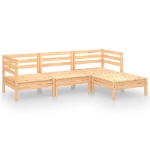 Set Divani da Giardino 4 pz in Legno Massello di Pino