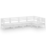 Set Salotto da Giardino 5 pz in Legno Massello di Pino Bianco