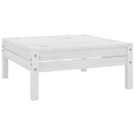 Set Salotto da Giardino 4 pz in Legno Massello di Pino Bianco