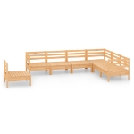 Set Divani da Giardino 7 pz in Legno Massello di Pino