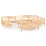 Set Divani da Giardino 11 pz in Legno Massello di Pino