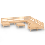 Set Divani da Giardino 12 pz in Legno Massello di Pino