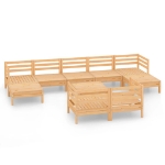 Set Divani da Giardino 10 pz in Legno Massello di Pino