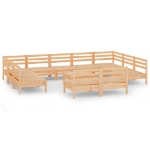 Set Divani da Giardino 12 pz in Legno Massello di Pino