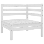 Set Divani da Giardino 10 pz in Legno Massello di Pino Bianco