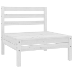 Set Salotto da Giardino 11 pz in Legno Massello di Pino Bianco