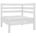 Set Salotto da Giardino 10 pz in Legno Massello di Pino Bianco