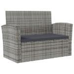 Set Divani da Giardino 8 pz con Cuscini in Polyrattan Grigio