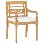 Set Divani da Giardino 4 pz con Cuscini Legno Massello di Teak