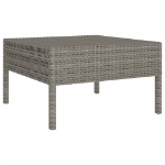 Set Divani da Giardino 11 pz con Cuscini in Polyrattan Grigio