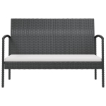 Set Divani da Giardino 8 pz con Cuscini in Polyrattan Nero