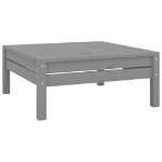 Set Salotto da Giardino 10 pz in Legno Massello di Pino Grigio