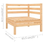 Set Divani da Giardino 11 pz in Legno Massello di Pino