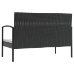 Set Divani da Giardino 8 pz con Cuscini in Polyrattan Nero