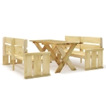 Set da Pranzo da Giardino 3 pz in Legno di Pino Impregnato