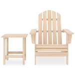 Sedia da Giardino Adirondack con Tavolino in Legno Abete