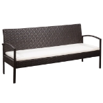 Set Divani da Giardino 5 pz con Cuscini in Polyrattan Marrone