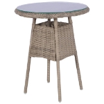 Set da Bistro 3 pz con Cuscini in Polyrattan Marrone