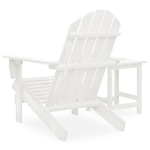 Sedia Adirondack da Giardino con Tavolo Abete Massello Bianco