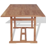 Set da Pranzo da Giardino 7 pz in Legno Massello di Teak