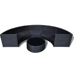 Set Divani da Giardino 6 pz con Cuscini in Polyrattan Nero