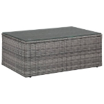 Set Divani da Giardino 4 pz con Cuscini in Polyrattan Grigio