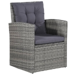 Set Divani da Giardino 6 pz con Cuscini in Polyrattan Grigio