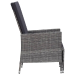 Set Divani da Giardino 2 pz con Cuscini in Polyrattan Grigio