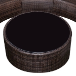 Set Divani da Giardino 6 pz con Cuscini in Polyrattan Marrone