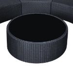 Set Divani da Giardino 6 pz con Cuscini in Polyrattan Nero