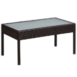 Set Divani da Giardino 5 pz con Cuscini in Polyrattan Marrone