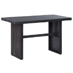 Set Divani da Giardino 3 pz con Cuscini in Polyrattan Nero