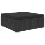 Set Divani da Giardino 9 pz con Cuscini in Polyrattan Nero