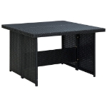 Set Divani da Giardino 6 pz con Cuscini in Polyrattan Nero