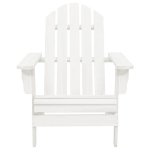 Sedia Adirondack da Giardino con Tavolo Abete Massello Bianco