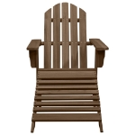 Sedia Adirondack con Ottomana e Tavolo Abete Massello Marrone