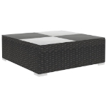 Set Divani da Giardino 6 pz con Cuscini in Polyrattan Nero