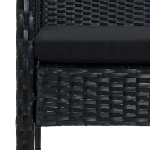 Set Divani da Giardino 4 pz con Cuscini in Polyrattan Nero